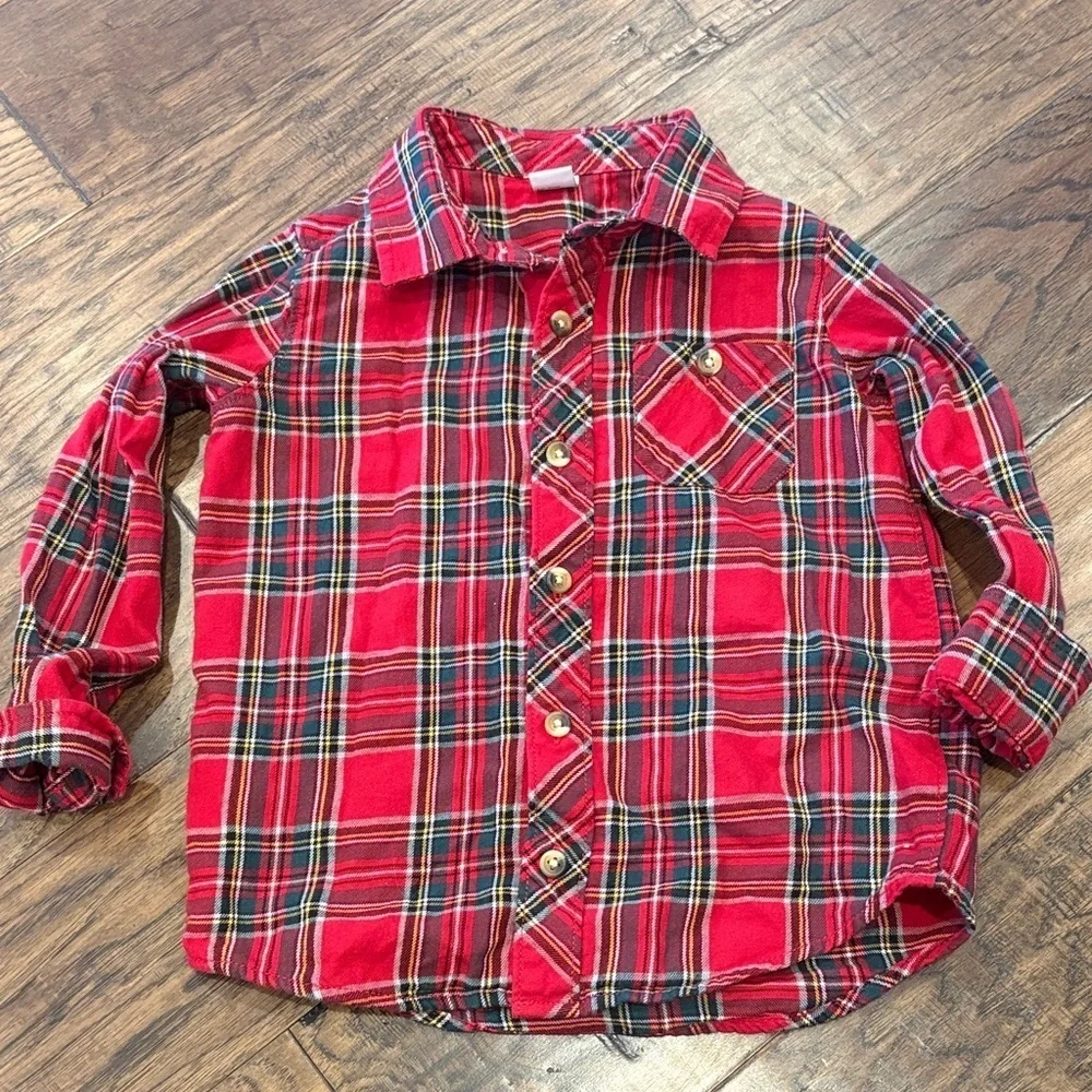 Plaid Red Christmas dress shirt